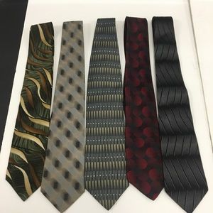 Lot of 5 Murano men’s neck Ties